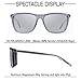 Sunglasses for Men-wearpro Polarized Vintage Men`s Sun Glasses WP1003 (Black/Gun) (Silver)