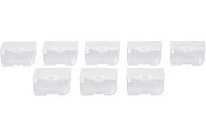 Elizabeth Ward Bead Storage Solutions 8 Piece Bead Clear Organizing Storage Containers for Beads, Crystals, Fasteners, and Craft Supplies, Small
