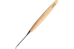 HOBEKOEE Beech Wood Crochet Hooks,3mm Ergonomic Handle Crochet Hook Hand DIY Comfortable Smooth Long Crochet Needle for Crocheting Yarn and Beginners,Experienced Crochet Lovers