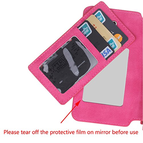 image for Urvoix iPhone 6 / iPhone 6S Case, Premium Leather Zipper Wallet Multi-