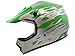 TMS Youth Kids Green Flame Motocross ATV Mx Off-road Dirt Bike Helmet DOT (Small)