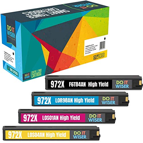 Do it Wiser Compatible Ink Cartridge Replacement for HP 972X 972 HP Pagewide Pro 477dw 477dn 577dw 577z 452dn 452dw 552dw P55250dw P57750dw (High Yield, 4 Pack) - Thumbnail 3