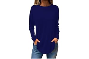 GOFULY Blouses for Women Business Casual Long Sleeve Crew Neck Graphic Tees Oversized Fall Tops 2023 Trendy Tunic Tops Outfit