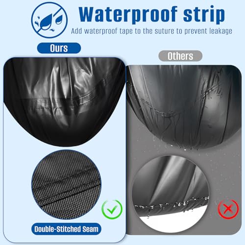 SIRUITON Garden Furniture Covers 180 x 150 x 74 cm with Air Venting, Waterproof, Windproof, 520D Oxford Fabric, Tear Resistant, Large Cover for Patio, Cover