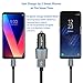 Meagoes Fast Car Charger, Compatible Samsung Note 9/Note 8, Galaxy S9 Plus/S9/S8 +/S8, LG V40 ThinQ/G7/V35/V30/G6/G5 Phones, Dual Quick Charge 3.0 Ports, Rapid Charging Car Adapter with USB C Cable