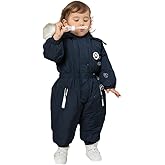 Xifamniy Toddler Snowsuit 2T 3T 4T 5T Ski Suit Baby Girl Boy Winter Clothes Coat Outwear Snow Suit Hooded Romper Jumpsuit