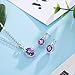 Incaton Valentines Gift, Amethyst Jewelry Sets Purple Pendant Necklace Jewelry Set for Women