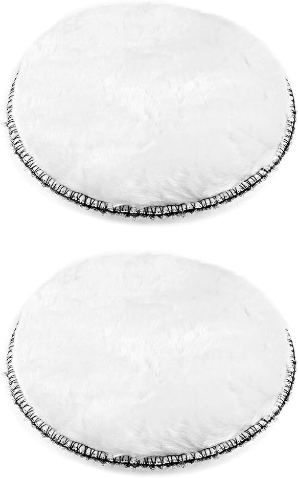 sourcing map 5" Wool Polishing Pad Hook and Loop Buffing Wheel for Orbital Polisher Buffer 2 Pcs, 5 Inch