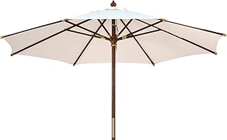 Kai Wiechmann Sonnenschirm Sunshine ø 300 cm Garten, weiß, UV-Schutz 50+ ✓ mit Windauslass ✓