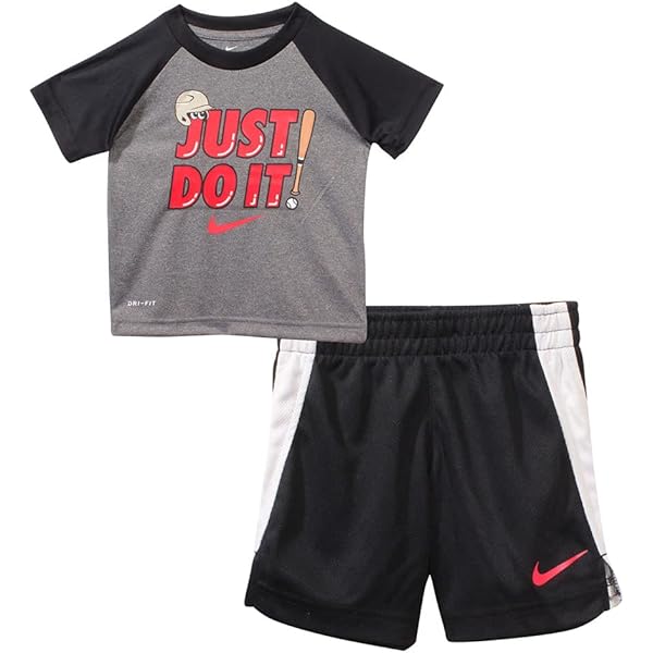 Amazon.com: Nike Little Boys Dri-FIT Graphic Tee & Shorts 2