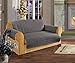 Elegant Comfort QUILTED FURNITURE PROTECTOR for Pet Dog Children Kids - Special Treatment Microfiber As soft as Egyptian Cotton, Gray Sofa