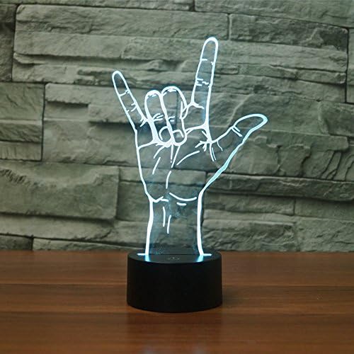 WUHUHAI 3D Lamp Illusion Night Light, Touch Button 3D Optical Illusion Table Desk Lamp with 7 Color Light, 3D Light for Desk, Bookshelf or Bedside Table