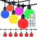 Areful Globe String Lights, 12FT Patio Lighting Strand with LED G40 Bulbs, Connectable, Remote Control, RGB Color Changing Mood Lighting