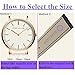 SIMCOLOR Leather Watch Band - Choice of Color & Width (16mm,18mm,20mm,22mm or24mm) Premium Genuine Cowhide Replacement Watch Strap for Men and Women(16mm,Black)
