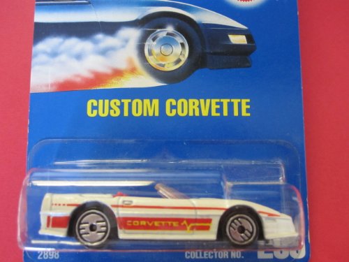 Mattel Hot Wheels Custom Corvette 200 White Car 1991