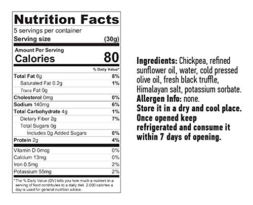 Forest Secret Vegan Spreads and Dips, Black Truffle Mushrooms, Gluten and Sugar Free, Net 6.17 oz (Pack of 3) - Thumbnail 2