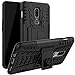 Oneplus 6 Case,Osophter Dual Layer Shock-Absorption Armor Cover Full-body Protective Case with Kickstand for Oneplus 6 A6003 (Black)