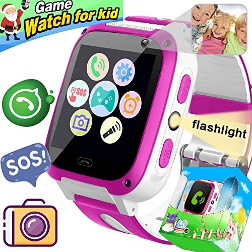 [2019 New Upgrade] Kids Game Smart Watch Phone, Holiday Birthday Gifts Girls Boys SIM 2 Way Call SOS Smart Watch for Kids with 9 Puzzle Game Camera 1.54'' Alarm Timer Electronic Learning Toys