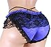 Men's Lingerie Style Underwear - Soft Lace Pouch Briefs Panties,Breathable & Supportive for Everyday Wear,Small Bright Rose