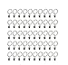 Bestsupplier 60 Pcs Nickel Plating Metal Curtain Clip Rings with Clip Rustproof Vintage 1.25 Inch Interior Diameter (Silver)
