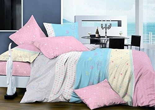 CC&amp;DD 100% Cotton Fresh Home Polka Dots 3-piece Duvet Cover Set F/Q