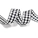 Gingham Woven Edge Ribbon, 1/4