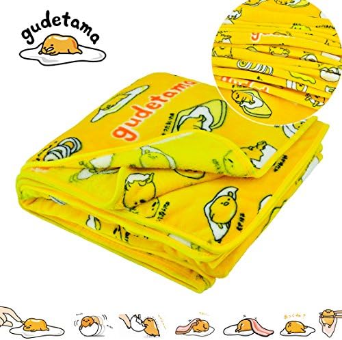 Sunny Bear Gudetama Egg Pattern Soft Throw Blanket for Adults Couch Bed 59" x 79"(L)