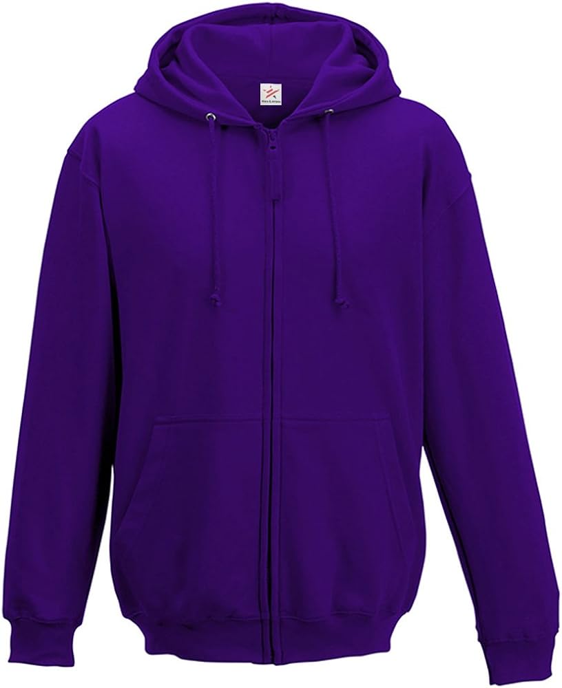 purple zip up hoodie