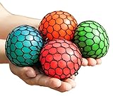 Mesh Squishy Ball Squeeze Grape Ball Relieve Pressure Ball (5 Pack)