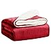 Warm Sherpa Throw Blanket Winter Fuzzy Super Soft Microfiber Fleece Fur Quilts for Kids Toddler Nursery Bedding Couch Sofa Crib Lap Covers by VVFamily, Rust Red 50x60