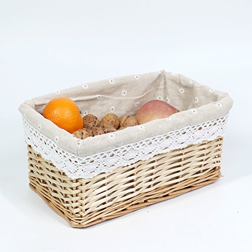 MEIEM Utility Storage Baskets, Woven Wicker Storage Baskets with