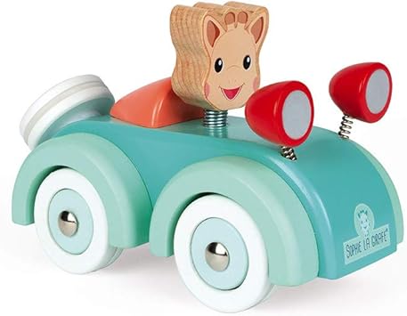 wooden push along car