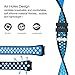 CreateGreat for Samsung Gear S3 Frontier and Classic Watch, Soft Replacement Breathable Sport Bands with Air Holes for Samsung Gear S3 Smart Watch Band(Black Blue)