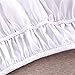AYASW Bed Skirt Twin Size 14 inch Drop Premium Soft & Cozy 1800 Brushed Microfiber Dust Ruffle Three Fabric Sides Wrap Around Bedskirt White with Elastic No Top Cover Easy On Stable