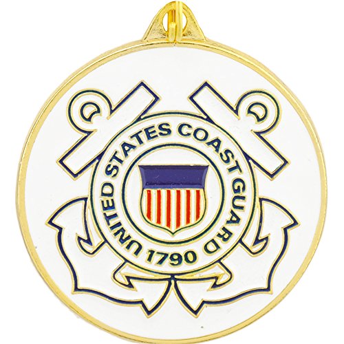 US Coast Guard Logo Keychain Patriotic Key Ring Military Gift Men Women Veterans