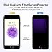 iPhone 8 7 Plus Screen Protector, HUMIXX 3D Touch Edge to Edge 9H Blue Light Filter Full Coverage Shockproof Tempered Glass Film for Apple iPhone 7 8 Plus (Black Anti-Blue Light)