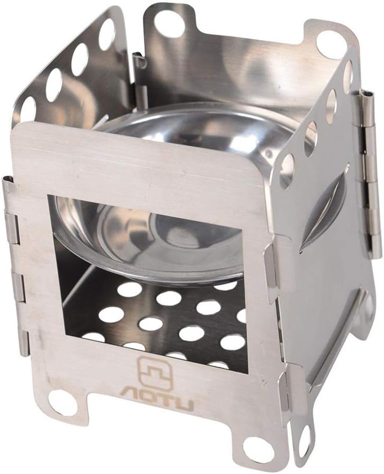 Weryffe Outdoor Folding Stove Portable Stainless Steel Firewood Stove Camping Stove Picnic Barbecue Heating Folding Furnace