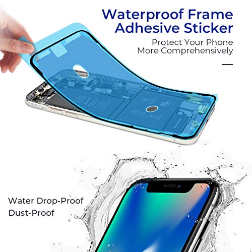image for HTECHY Replacement for iPhone X Screen Replacement Black(5.8