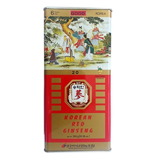 Pocheon 300g Korean Canned Dried Red Ginseng 14 Roots 6 Years Good Grade 300-20