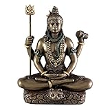 Collectible India Shiva Idol Lord Shiv Padmasanasitting Shiv Statue Gifts (3.4 Inches)