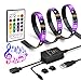 WENICE LED Strip Lights Sync to Music,LED Strip kit 3M/9.9ft 5V USB Powered Light Strip 5050 RGB Light Color Changing IR Controller