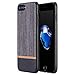 iPhone 8 Plus Case, iPhone 7 Plus Case, RANVOO [Canvas Series]Ultra Slim Thin Protective Hard Leather Cover Case for iPhone 8/7 Plus, Grey