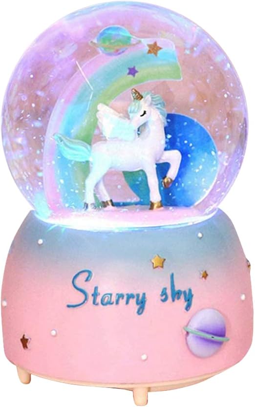 Amazon.com: VECU Unicorn Snow Globe for 