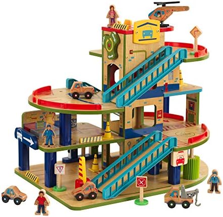 KidKraft Wash N Go Wooden Car Garage 