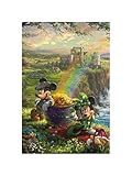 Flagology.com, Disney, Thomas Kinkade, Mickey Mouse & Minnie Mouse, Mickey and Minnie Ireland - Garden Flag - 12.5