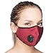 One Mask + 6 Filters) Military Grade N99 Carbon Activated Anti Dust Face Mouth Cover Mask Respirator - Dustproof Anti-bacterial Washable - Reusable Respirator Comfy - Cotton Ge (N99 Mask - Dark Red)