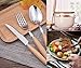 Portable Cutlery Set with Case,Camp Utensils Set,2 Pack Reusable Office Flatware Set,Healthy & Eco-Friendly 3pc Stainless Steel&Wood Full Size Fork,Spoon,Knife Ideal for Travel,Lunch Box and Camping