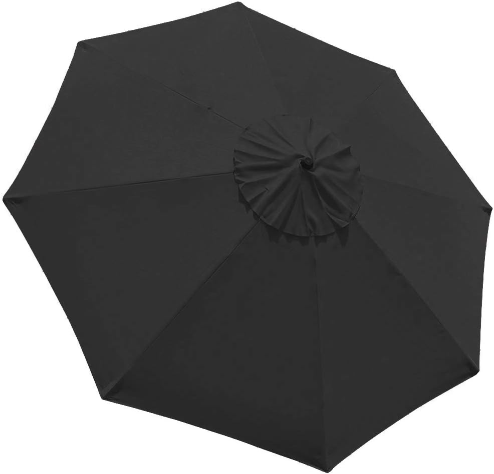 Amazon Com Eliteshade 9ft Patio Umbrella Market Table Outdoor Deck Umbrella Replacement Canopy Cover Canopy Only Black Garden Outdoor