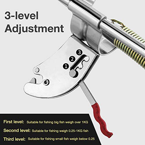 Automatischer Angelrutenhalter,Einstellbare Angelrutenhalterung Dual Spring Klappbarer Fischstangenhalter Edelstahl… – Bild 5