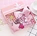 QUMY Dog Hair Clips Mixed Styles Varies Patterns Bows Pet Hair Accessories Grooming Product Hair Clips for Little Girls, 10 Piece (Pink)